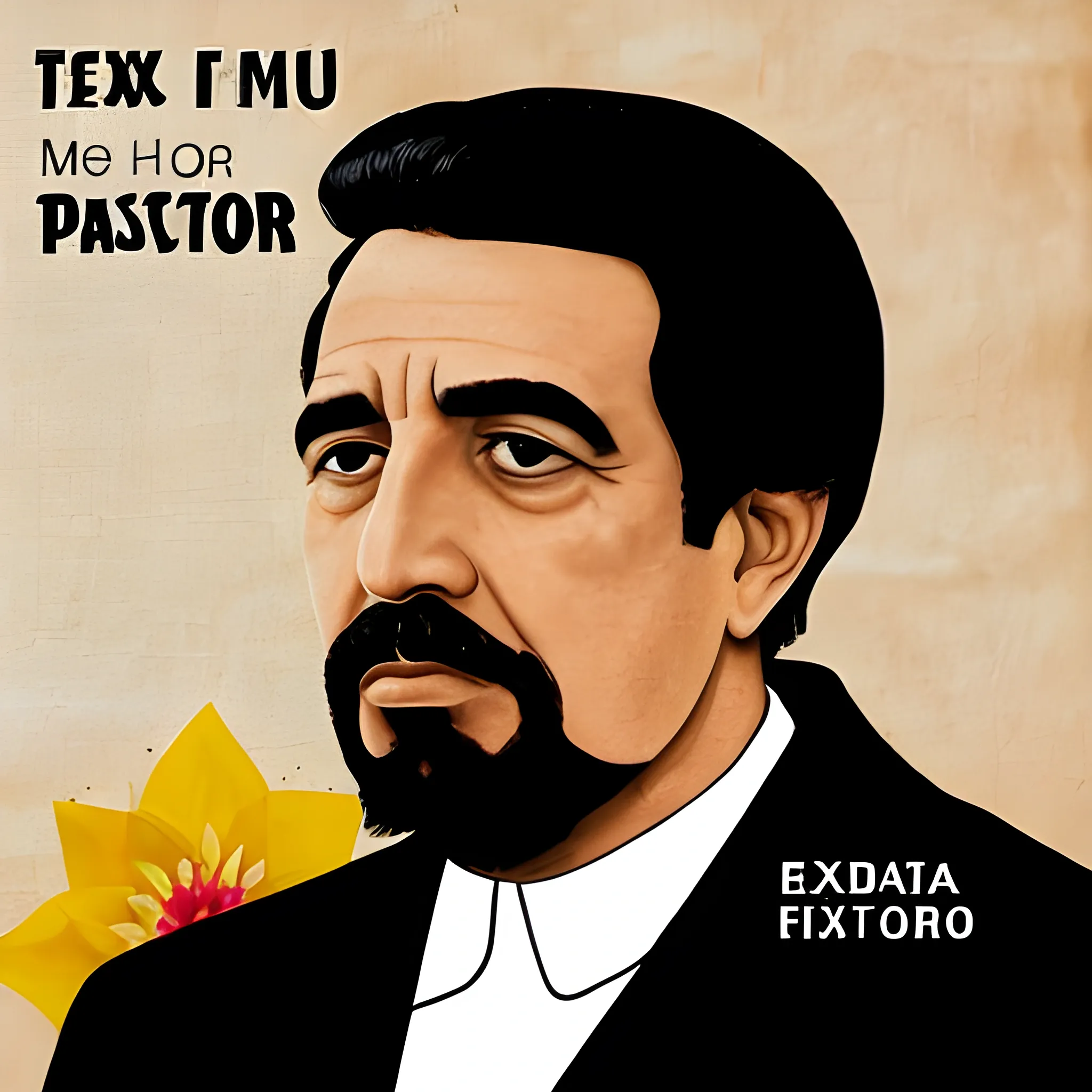 Texto "El Señor es mi pastor, nada me faltara", fondo blanco, texto negro