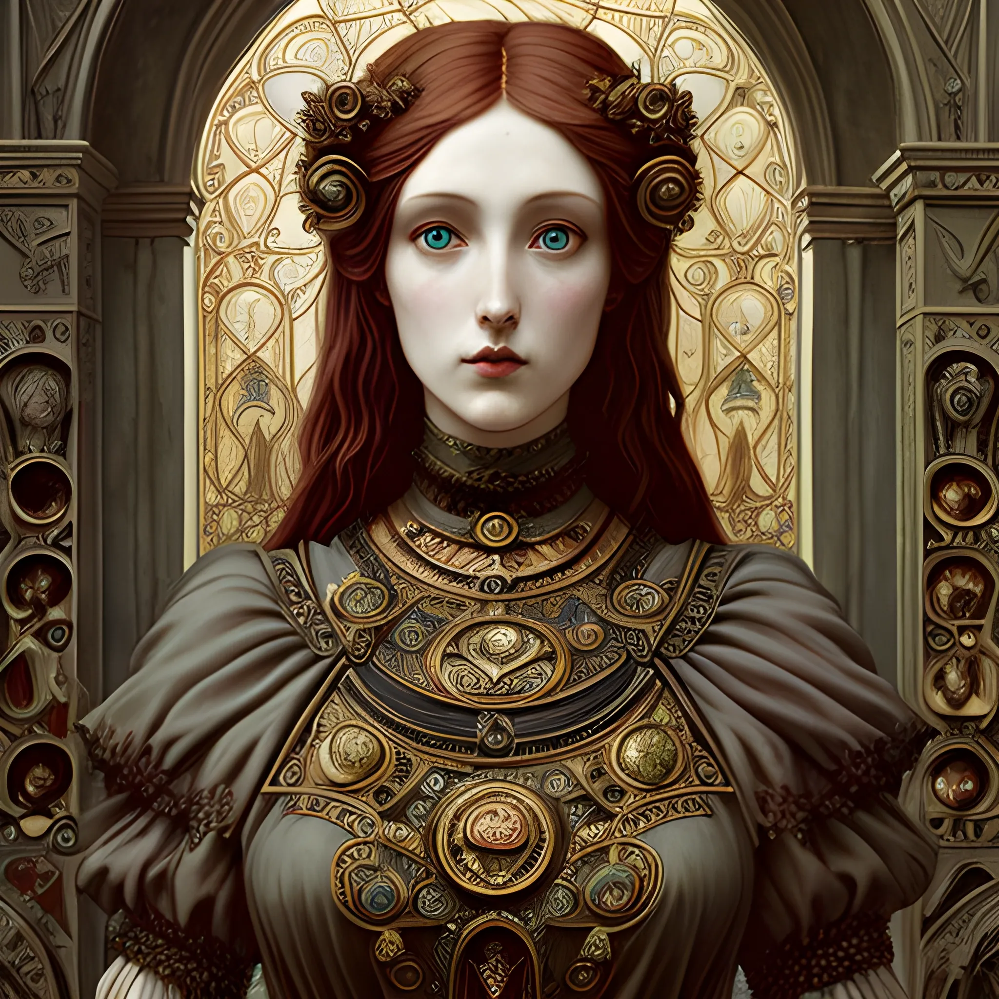 Dark fantasy art, Raphaelite realism style, detailed and complex, Etruscan fantasy art