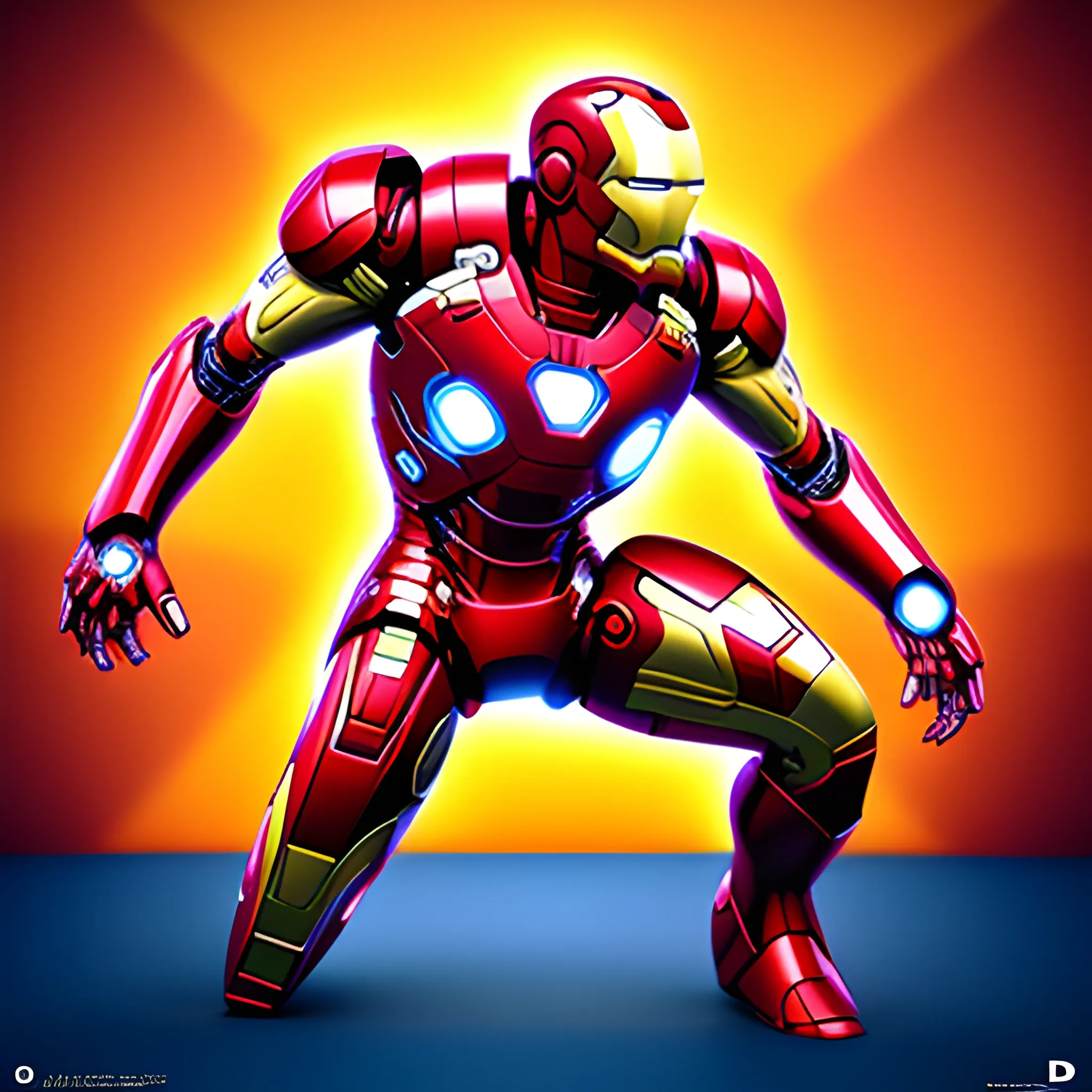 iron man, 3D, Cartoon, Trippy