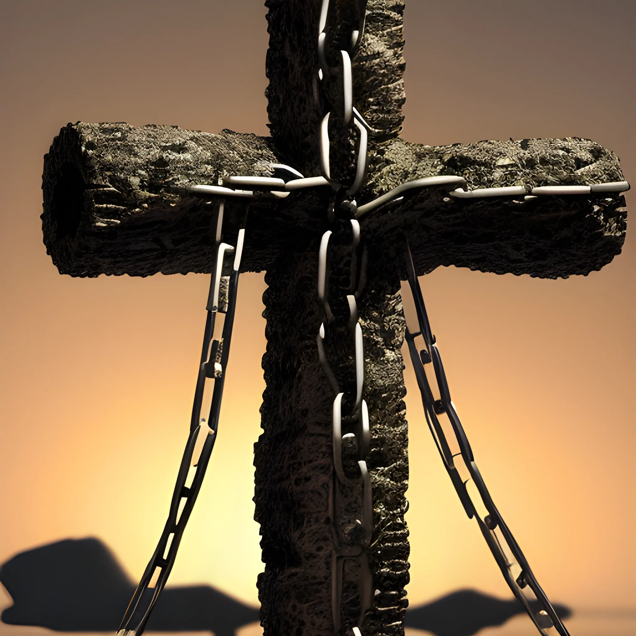 Cross with Chains Breaking: An image of a cross with chains breaking apart at its base can represent the liberation from sin and bondage that comes through faith
