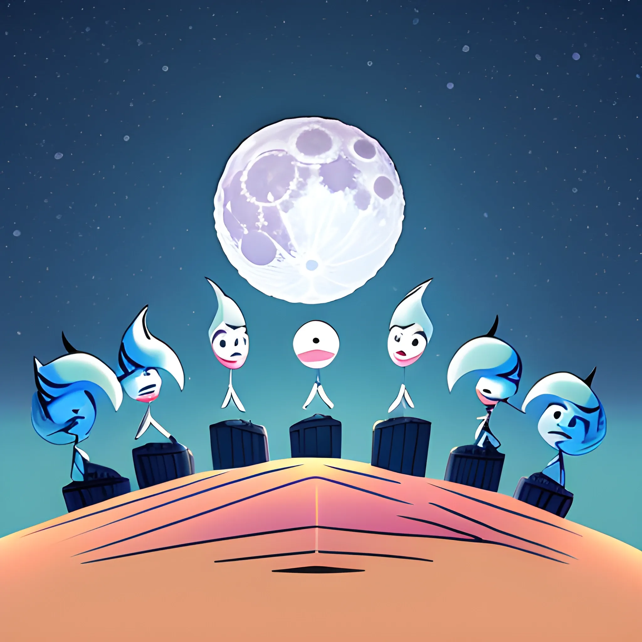 Animation moon , Cartoon