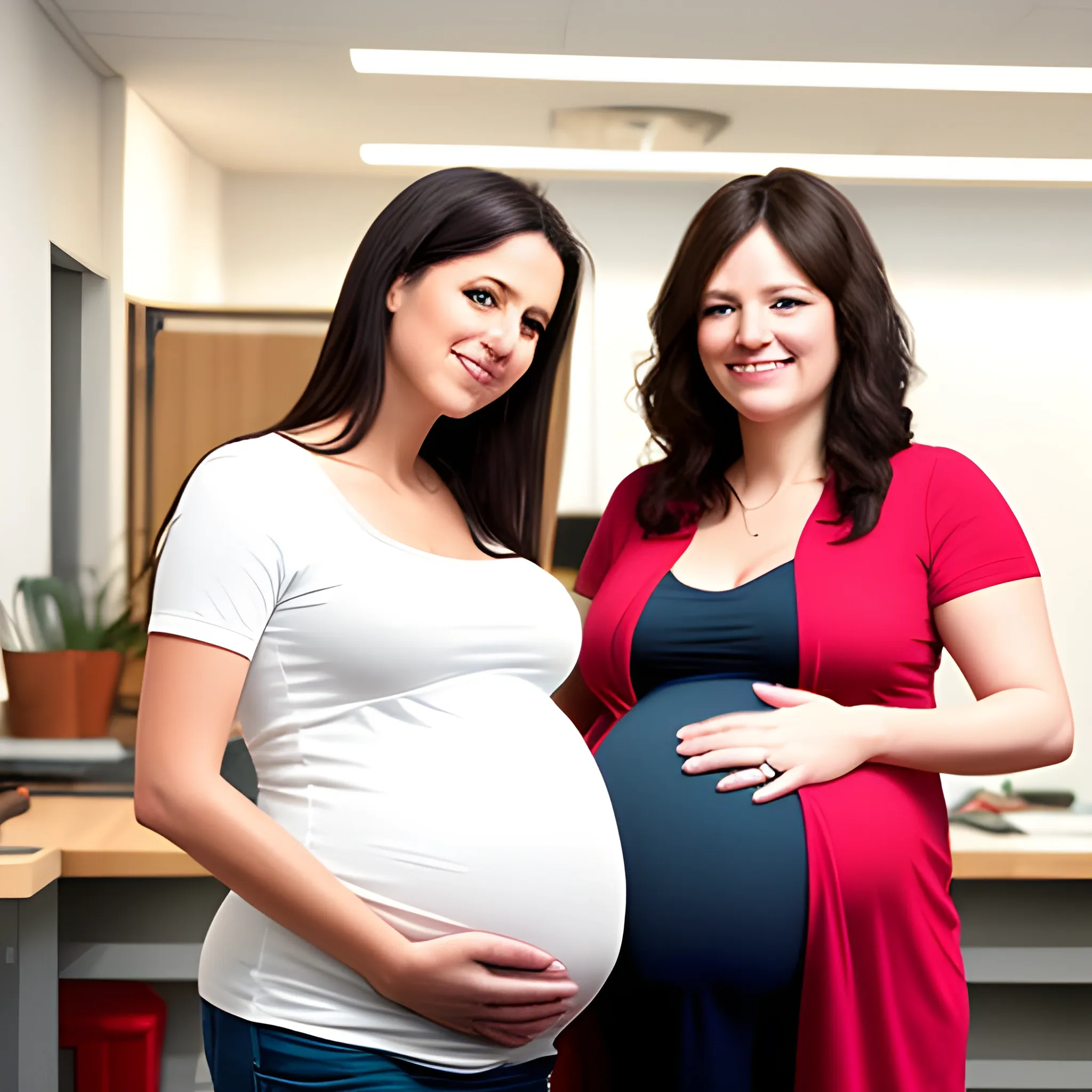 pregnant staff and manager